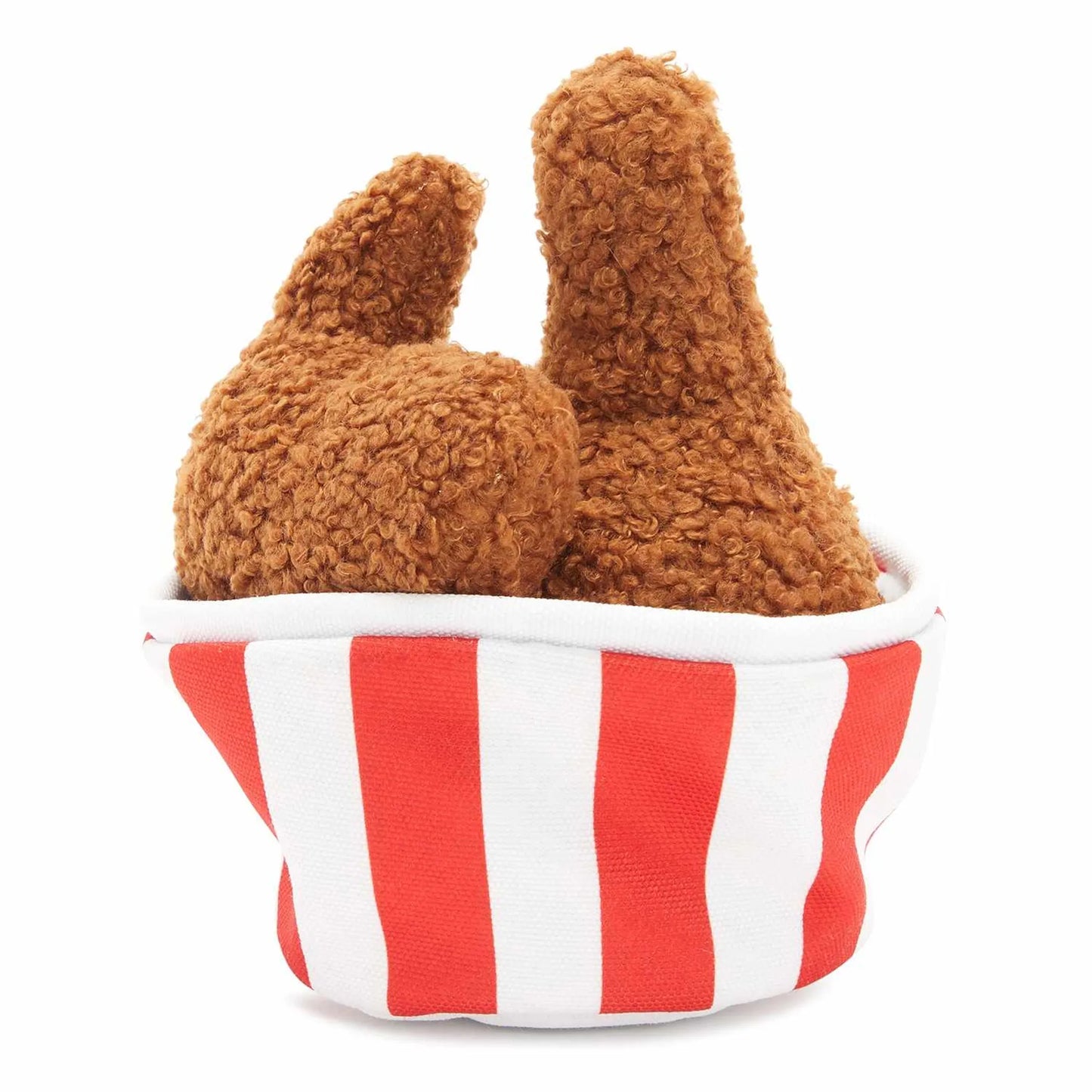 bark bucket o' fried licken chicken plush dog toy
