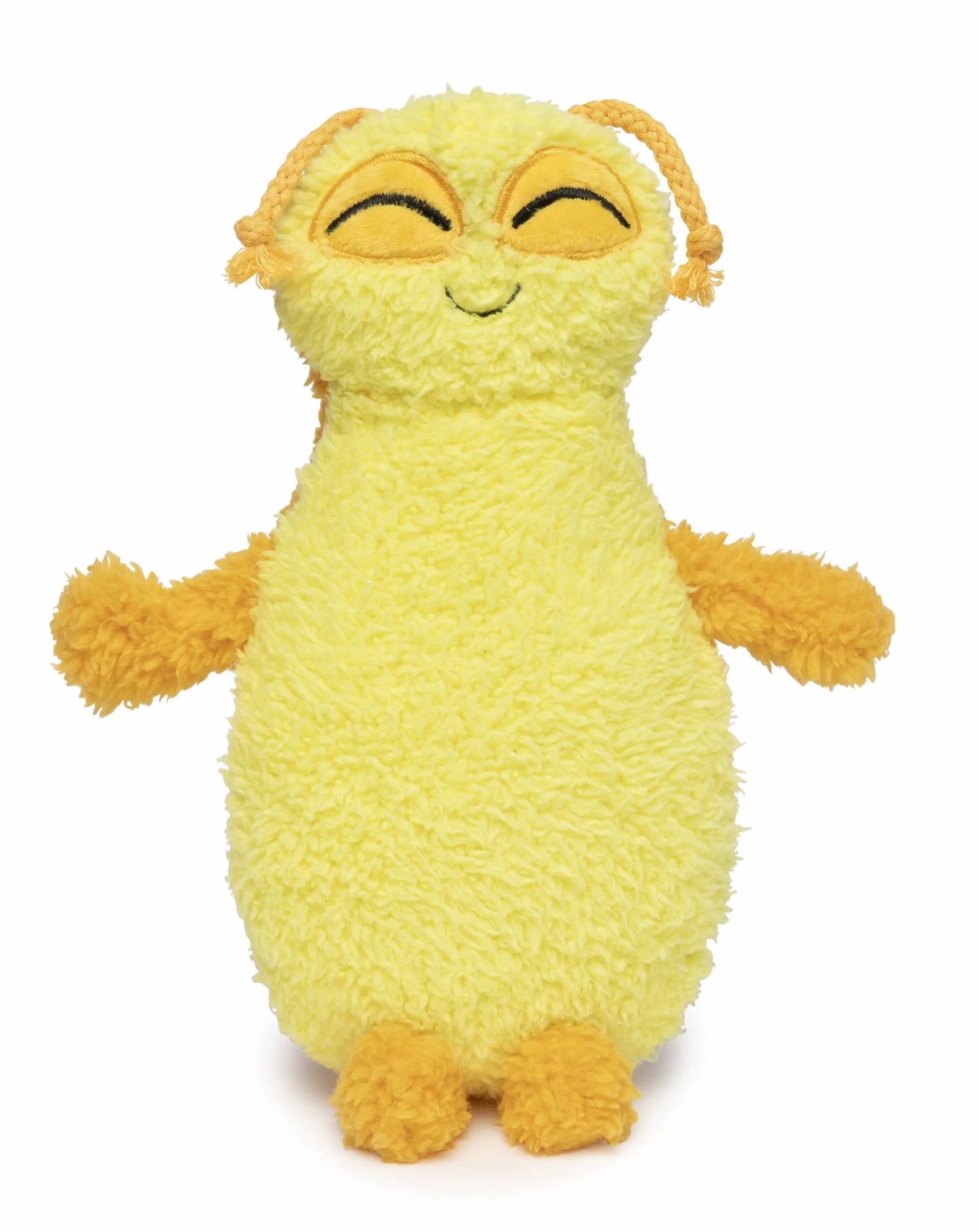 fuzzyard dog toy belly the bed bug yellow