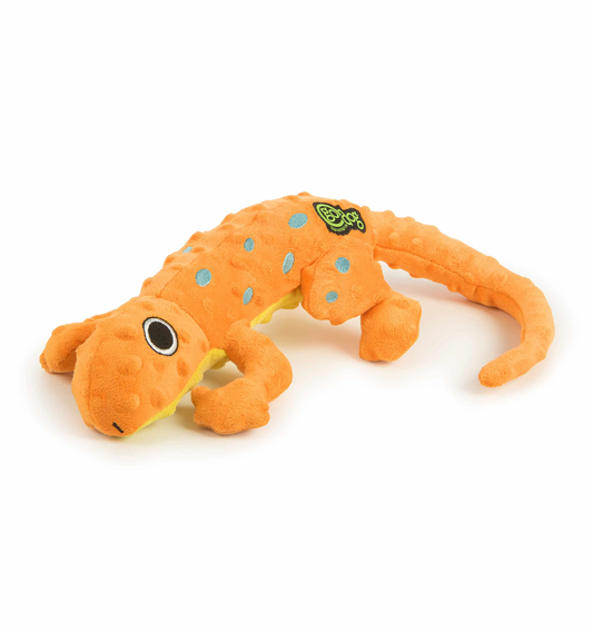 goDog Amphibianz Gecko Squeaky Plush Dog Toy Large